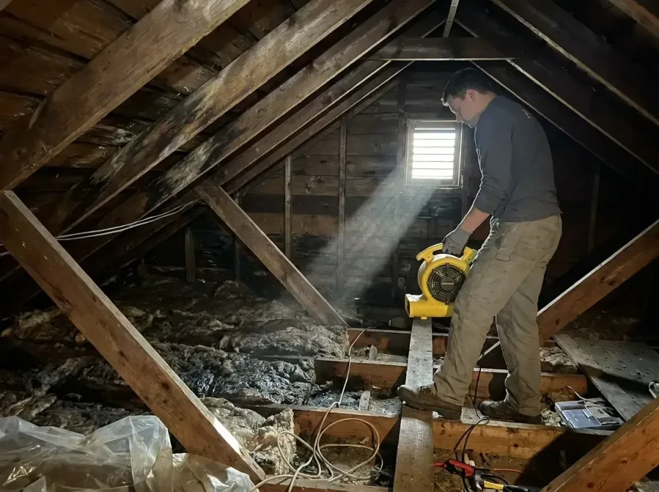 attic-water-damage-drying-proc-007 — frequently asked questions, Emergency Water Extraction & 24/7 Flood Response in Porters…